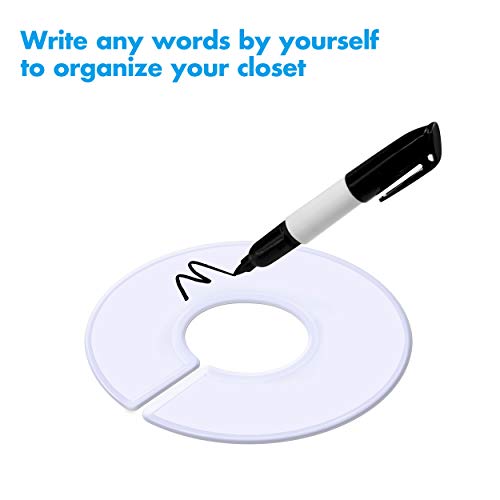 Round Clothing Size Closet Rack Dividers Hangers Separator