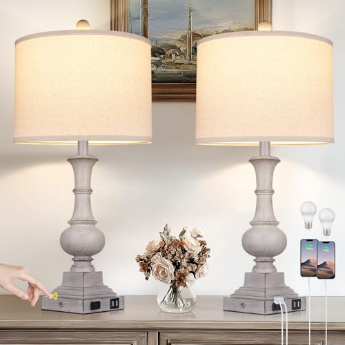 Rustic Table Lamps Set of 2