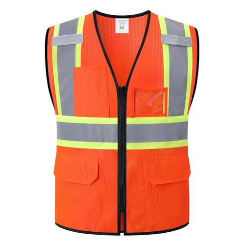 High Visibility Reflection Mesh Safety Vests with Multi