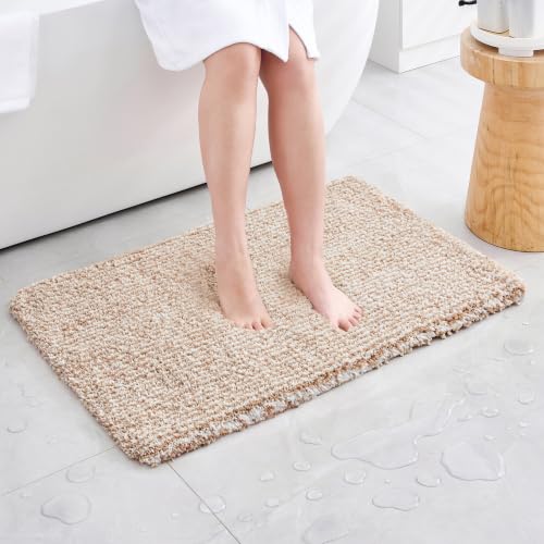Bathroom Rug Non Slip Fluffy Bath Mat for Bathroom Floor Washable Plush Luxury Bath Rug for Tub Soft Shaggy Shower Sink Mat