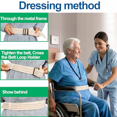 Transfer and Gait Belt with Metal Buckle