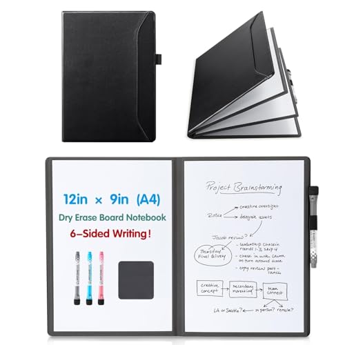 6 Sides Portable White Board 12x9 inch