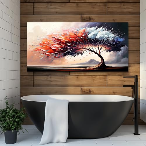 Canvas Wall Art For Bedroom Wall Decor For Living Room Modern Office Artwork For Walls Scenic Painting Forest Tree Landscape Pictures Nature Abstract Decoration Ready To Hang Home Decor