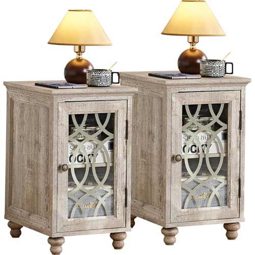 Narrow Side Table with Charging Station
