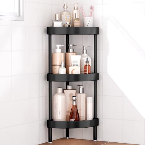 Corner Shower Caddy Stand Rustproof Anodized Aluminum Standing Shower Organizer