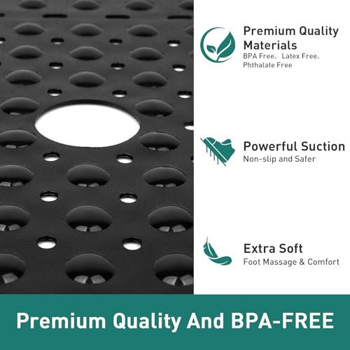 Large Square Shower Mat Non Slip 27 x 27 Inch