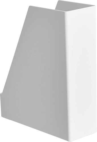 Non-Merchandised) Rectangular Plastic Organizer - Magazine Rack, 1-Pack, White