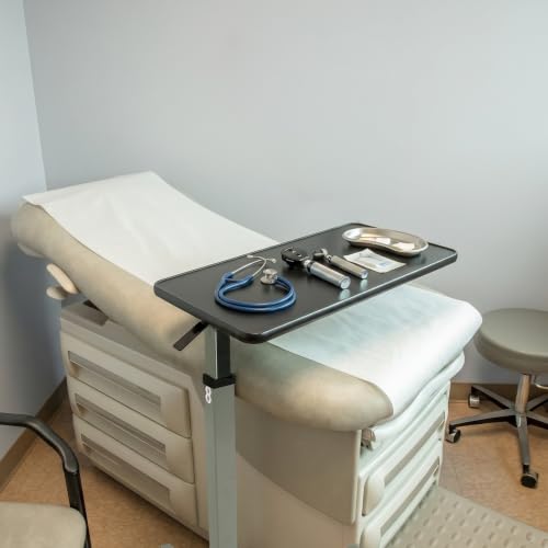 Medical Adjustable Overbed Table with Wheels