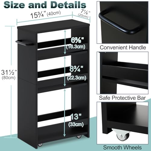 Slim Rolling Storage Cart