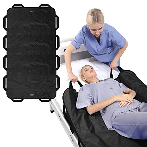 Bed Positioning Pad with Reinforced Handles 63" x 40" Washable Patient Transfer Slide Sheet for Body Lifting