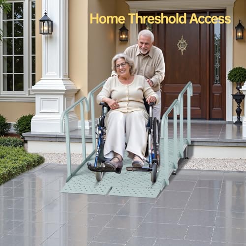 Portable Wheelchair Ramp with Handrails