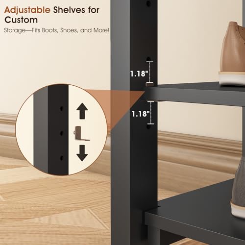 Shoe Rack Bench Seat Rubberwood Wooden Storage Shoe Rack Bench 550lbs Compact Mid
