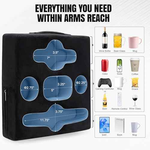 Couch Cup Holder Pillow Tray