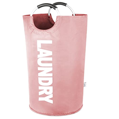 Large Laundry Basket Collapsible Laundry Hamper Tall Clothes Baskets Folding Washing Bin Foldable Fabric Hamper Bags for Bedroom Laundry Room Closet Bathroom College