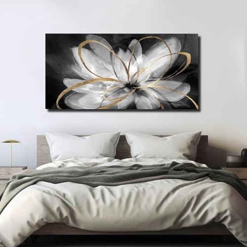 Canvas Wall Art Rustic Farmhouse Wall Decor Large Painting Black Landscape Abstract Art Kitchen Decor Men Bedroom Decor Poster Prints Mountain Huge Pictures