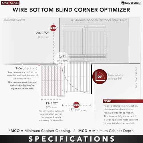 Chrome Two Tier Wire Bottom Optimizer for Blind Corner Cabinet Openings