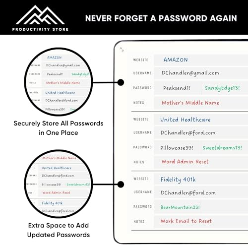 Best Password Book with Alphabetical Tabs