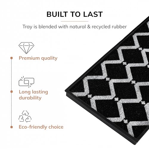 Heavy Duty Waterproof Rubber Shoe Storage Mat Organizer