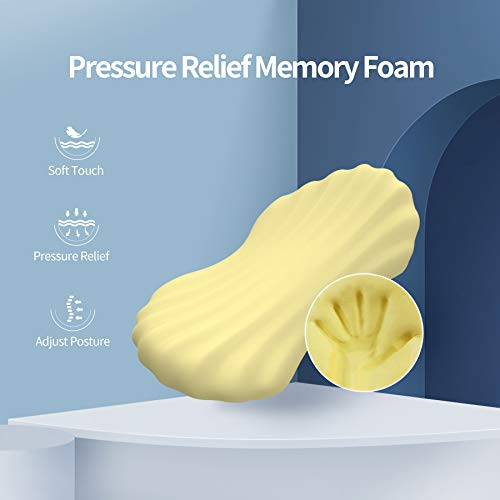 Adjustable Lumbar Support Pillow for Sleeping Memory Foam Back Support Pillow for Lower Back Pain Relief