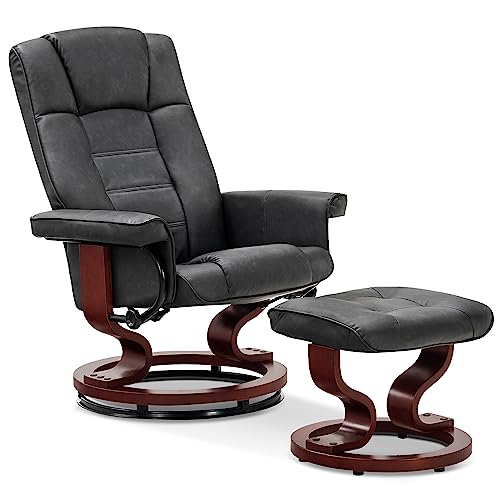 Manual Swivel Recliner with Ottoman