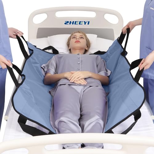 Positioning Bed Pad with Reinforced Handles Patient Transfer Sheet Aid Assistant for Body Lifting