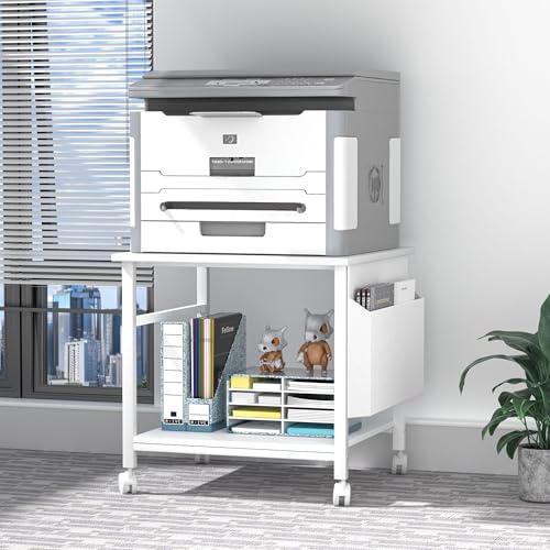 Large Printer Stand with Storage Shelf