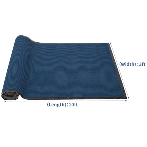 Commercial Grade Entrance Mat 3x10Ft Indoor Outdoor Black Smoke Floor Heavy Duty Rubber