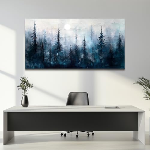 Wall Art for Living Room Canvas Wall Decor for Bedroom Office Wall Decoration Landscape Paintings Modern Purple Lake View Wall Pictures Artwork Hotel Room Home Decor Ready to Hang 20x40 in