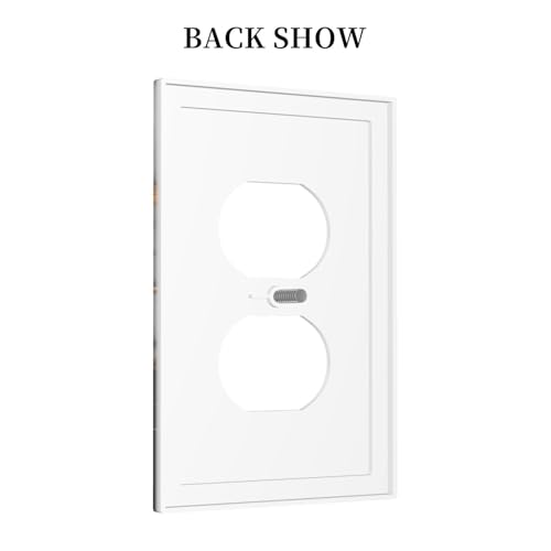 Decorative Light Switch Cover Plate Black Gold Marble 1 Gang No Device Single Blank Outlet Covers Wall Plate Switch Plate Covers for Country Bathroom Bedroom Decor