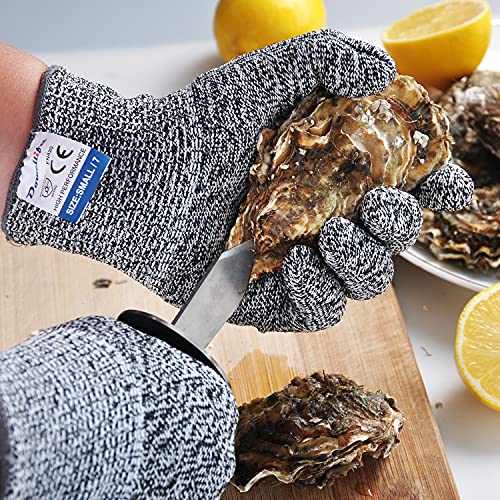 3 Pairs Cut Resistant Gloves Food Grade Level 5 Protection