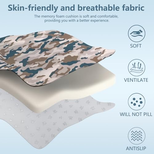 Ergonomic Car Seat Cushion with Comfort Memory Foam Neck Pillow