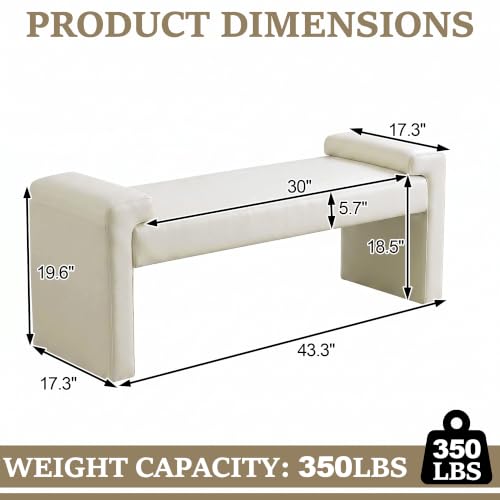 58.7" End of Bed Bench for Living Room