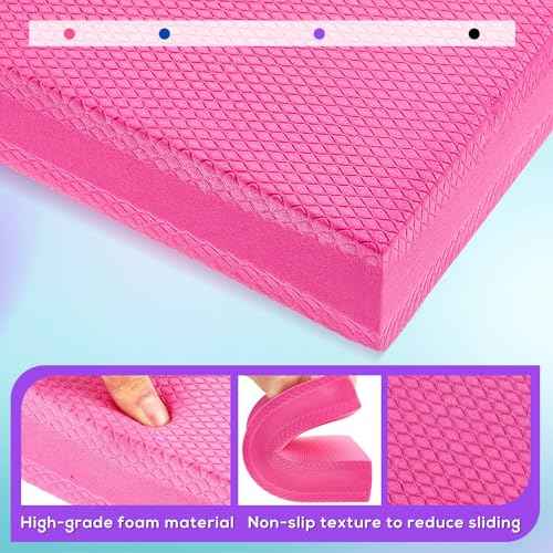 2/4/6 Pcs Balance Pad Foam Pad 11.81 x 7.87 x 1.97 Inch Yoga Mat Non Slip Cushion Exercise Knee Mat for Fitness Stability Stretching, Pilates, Physical Therapy, Core Trainer