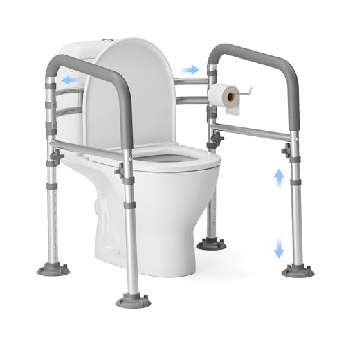 Foldable Toilet Safety Rails for Seniors