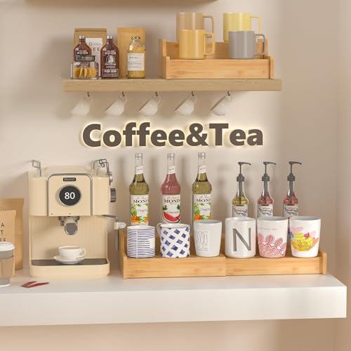 Expandable Bamboo Mug Holder for Countertop