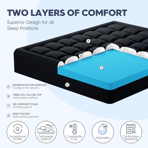 Dual Layer Memory Foam Mattress Topper