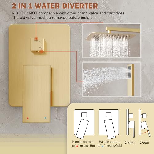 Rain Shower System with Handheld & Valve