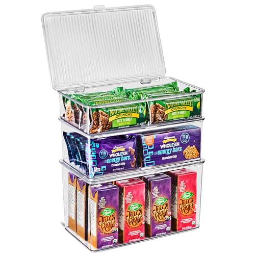 Storage Organizers for Fridge & Pantry with Lids