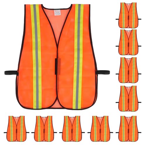 High Visiblity Reflective Mesh Safety Vest Bulk 10 Pack