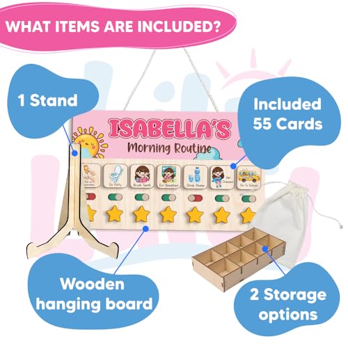 Personalized Wooden Chore Chart for Kids