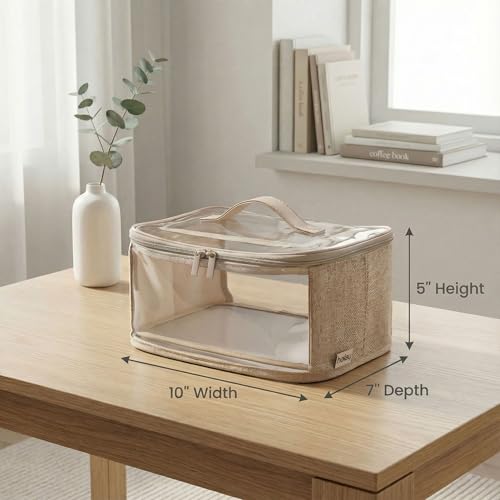 2 Pack Clear Storage Cubes with Lids