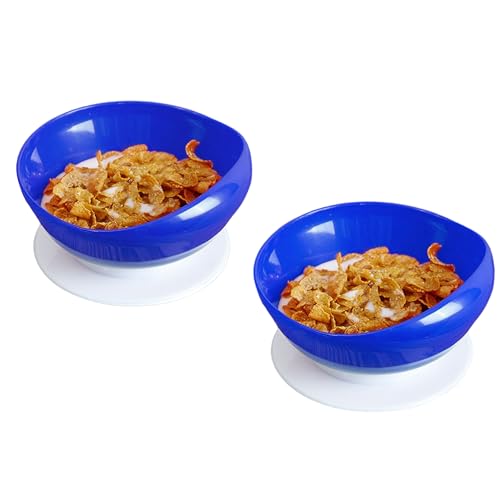 Spill Proof Scoop Bowl and Plate with Suction Base