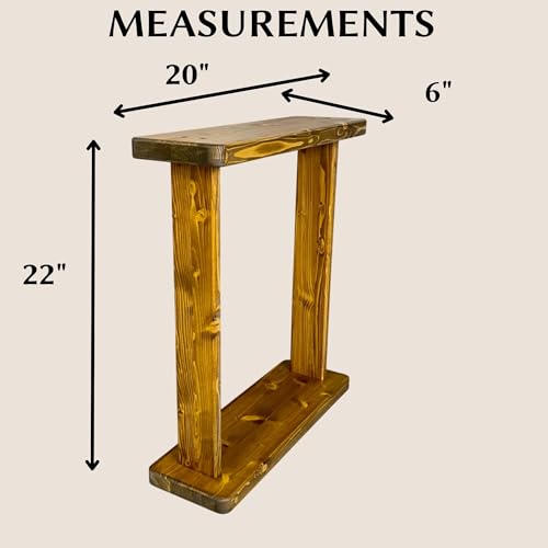 Very Narrow 7 inch Wide Side Table for Small Apartment Between Chairs