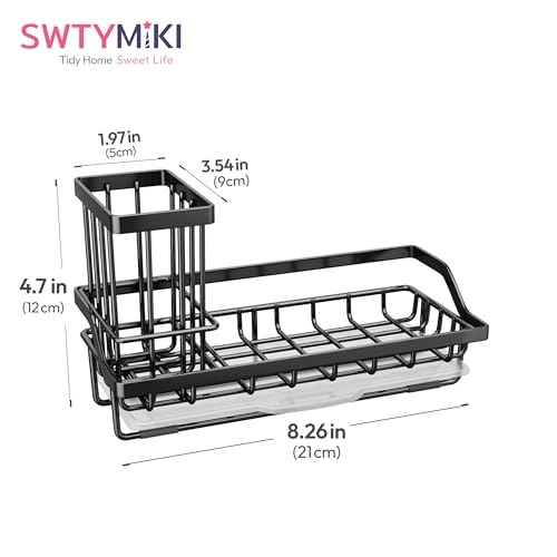 Sink Caddy Kitchen Sink Organizer with Detachable Brush Holder