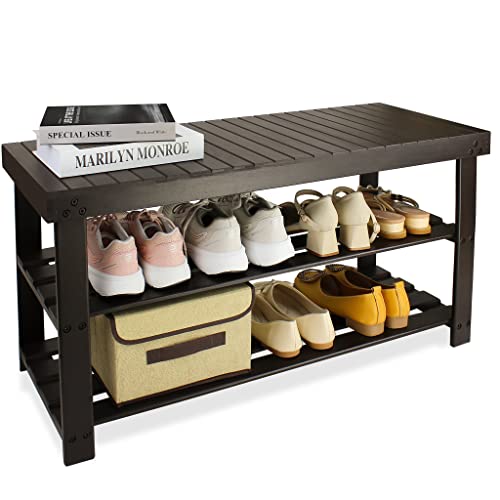 Bamboo Shoe Rack Bench
