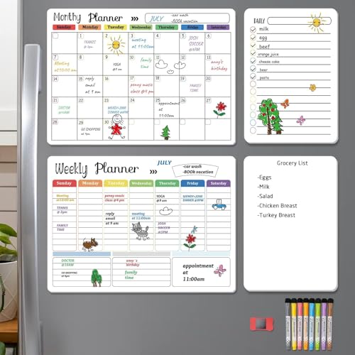 Magnetic Dry Erase Calendar Whiteboard