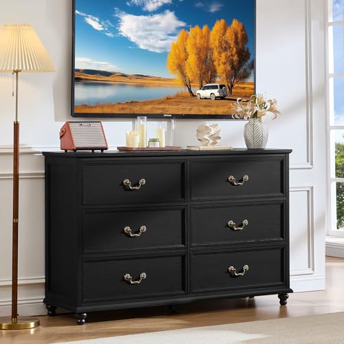 Wide Wood Farmhouse Night Stand with Drawers