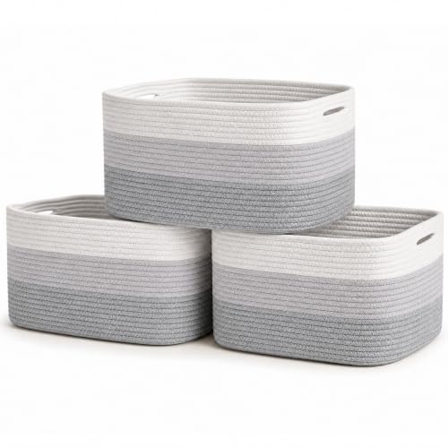 Cotton Rope Baskets for Shelves