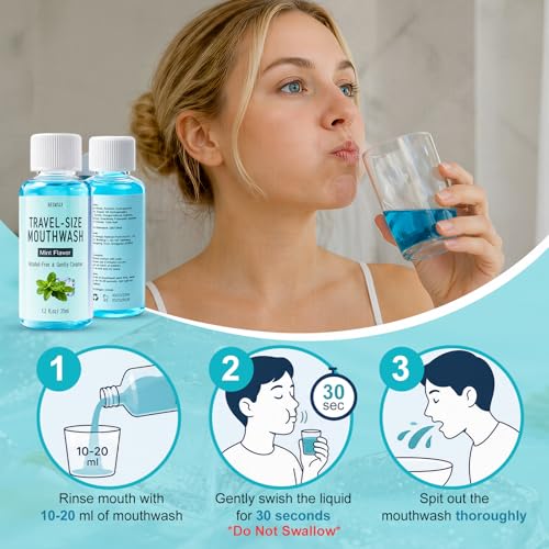 Blue Travel Size Mouthwash