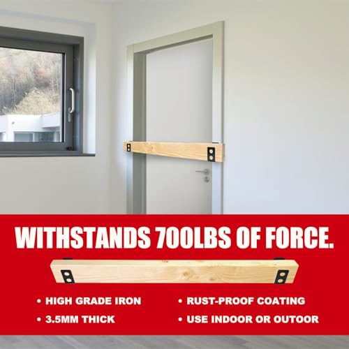 Heavy Duty Door Barricade Brackets